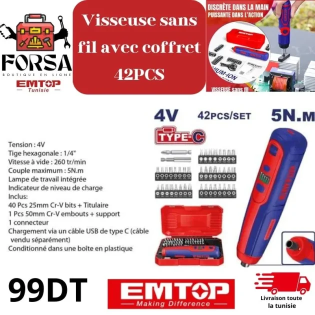 Viseuse sans fil 4V