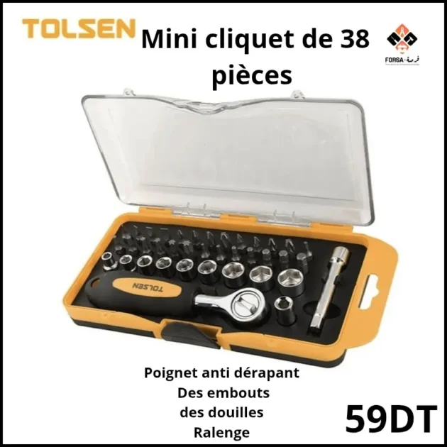 Ensemble d'embouts et de douilles -38pcs -TLS20035-